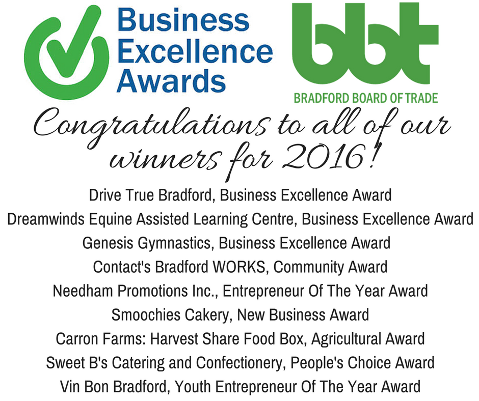 2016 Business Excellence Award Winners